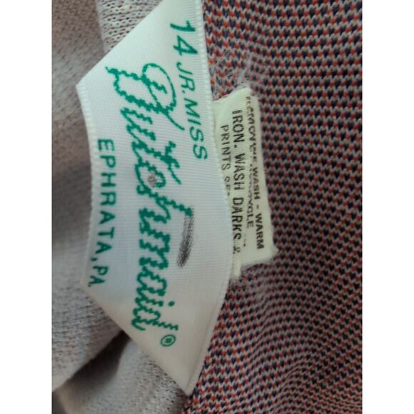 80s womens vtg 14 jr miss dutchmaid jacket reddish darker buttons Ehprata, PA !! - Picture 7 of 14